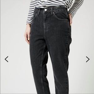 Topshop Moto Mom Jeans Black Size 26